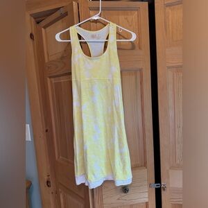 Lola Athletic Dress Women's Size: S Yellow Floral Round Neck Pullover.